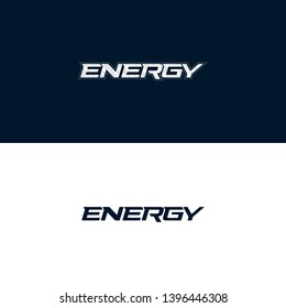 Energy Logo Font Design. Energy Logotype. Vector Emblem.