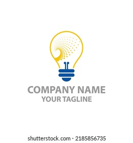 Energy logo with gradient circle bulb idea,Modern Tech Bulb logo designs concept.EPS 10