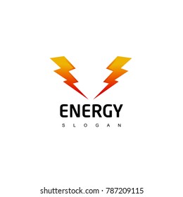 Energy Logo, Lightning Icon