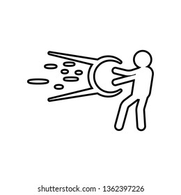 energy man icon. Element of hero for mobile concept and web apps icon. Outline, thin line icon for website design and development, app development