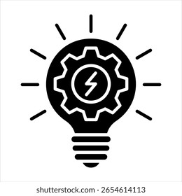 Energy Management Glyph Icon Vector Illustration