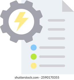 Energy Management Icon Element For Design