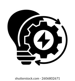 Energy Management Icon Element for Design