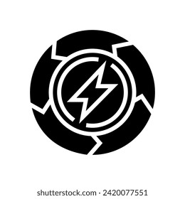 energy management time glyph icon vector. energy management time sign. isolated symbol illustration