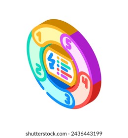 tiempo de gestión de energía icono isométrico vector. signo de tiempo de gestión de energía. símbolo aislado ilustración