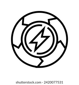 energy management time line icon vector. energy management time sign. isolated contour symbol black illustration