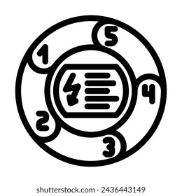 energy management time line icon vector. energy management time sign. isolated contour symbol black illustration