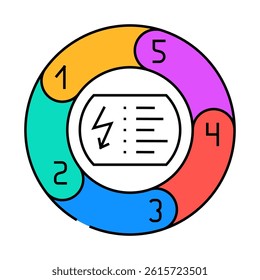 energy management time line icon vector. energy management time sign. isolated symbol illustration