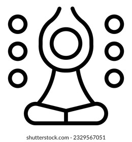 Energy meditation icon outline vector. Yoga relax. Happy calm