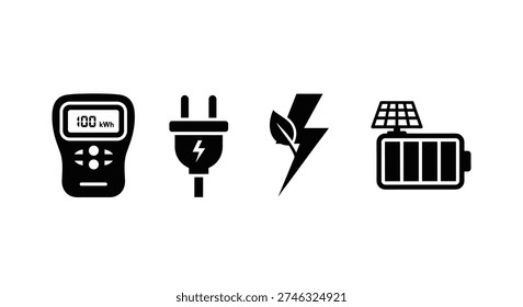 Energy meter with plug leaf lightning