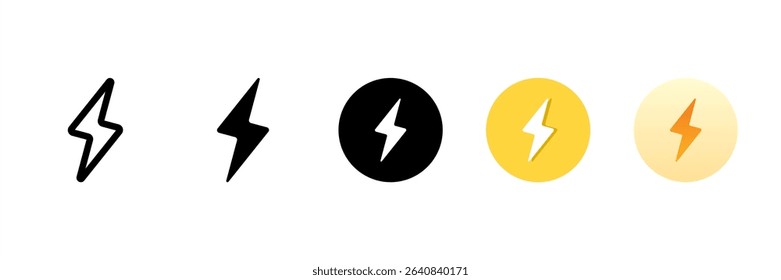 Energy Multi Style Icon Set