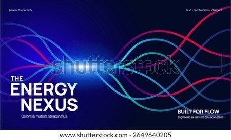 Energy Nexus Background - Interweaving Blue and Red Flow Lines in a Futuristic Tech Motion Design