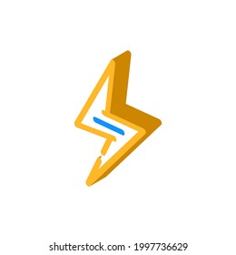 vector de icono isométrico de nutrición energética. signo de nutrición energética. ilustración de símbolo aislado
