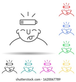 energy on mind multi color style icon. Simple thin line, outline vector of what is in your mind icons for ui and ux, website or mobile application
