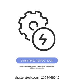 energy outline icon pixel perfect for web and mobile
