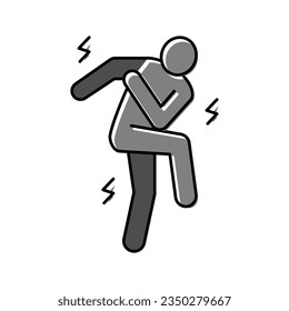 energy people silhouette color icon vector. energy people silhouette sign. isolated symbol illustration