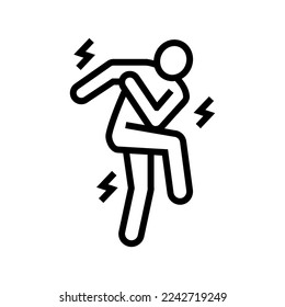energy people silhouette line icon vector. energy people silhouette sign. isolated contour symbol black illustration