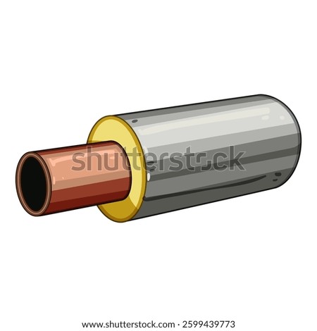 energy pipe insulation cartoon. efficiency protection, temperature moisture, heat cold energy pipe insulation sign. isolated symbol vector illustration