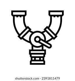 energy pipeline line icon vector. energy pipeline sign. isolated contour symbol black illustration