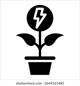 Energy Plant Icon Element For Design