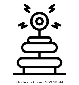 Energy point icon. Outline energy point vector icon for web design isolated on white background