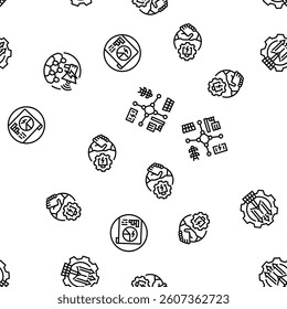 energy policy infrastructure vector seamless pattern thin line illustration
