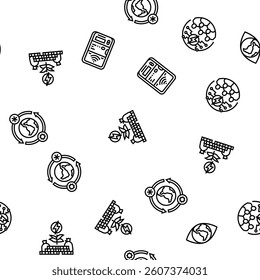 energy policy infrastructure vector seamless pattern thin line illustration
