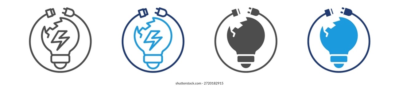 energy poverty icon set multiple style
