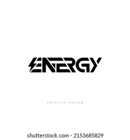 Energy power branding logo typeface