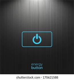 Energy, power button icon isolated on a dark background for your design