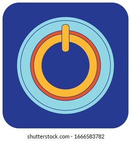 Botón de energía. Icono de vector de alimentación.