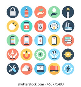Energy and Power Colored Vector Icons 5