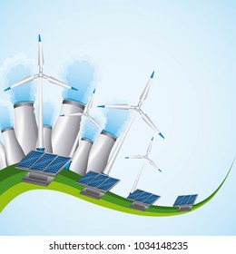 energy or power generation sources renewable solar and wind nuclear power plants