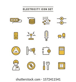 ENERGY AND POWER  ICON SET