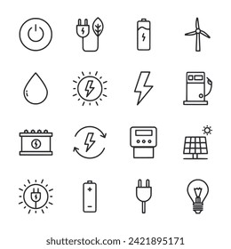  Icon-Set für Energie und Strom