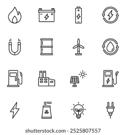 Energy And Power icon set
