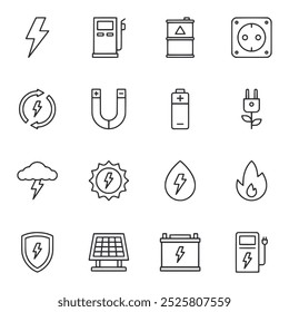 Energy And Power icon set