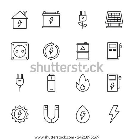  Energy and power icon set