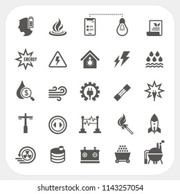 Energy and Power icons set