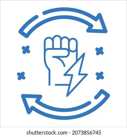 Icono de potencia energética