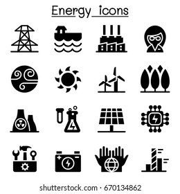 Energy & Power supply icons