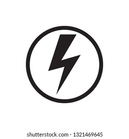 Energy power vector icon on white background. Electricity elements.