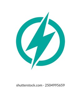 Energiekraft-Vektorsymbol mit weißem Hintergrund im modernen Design.