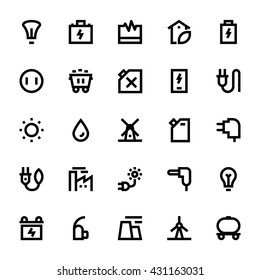 Energy and Power Vector Icons 1