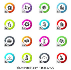 energy and power web icons for user interface design