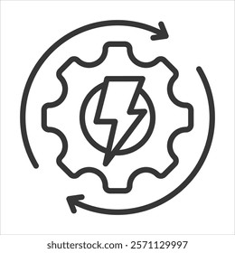 Energy Procurement Icon Vector Illustration Outline