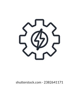 energy production icon. vector.Editable stroke.linear style sign for use web design,logo.Symbol illustration