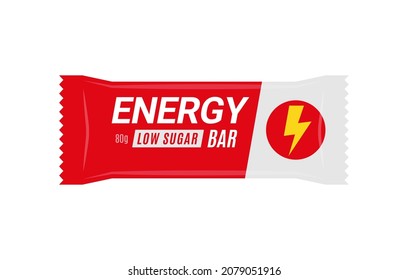 Energy protein bar granola chocolate candy food snack healthy illustration nutrition