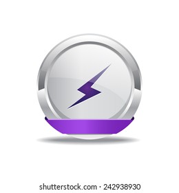 Energy Purple Vector Icon Button