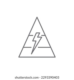 Icono lineal vectorial relacionado con la pirámide de energía. Ilustración de contorno vectorial Aislada en fondo blanco. Trazo editable